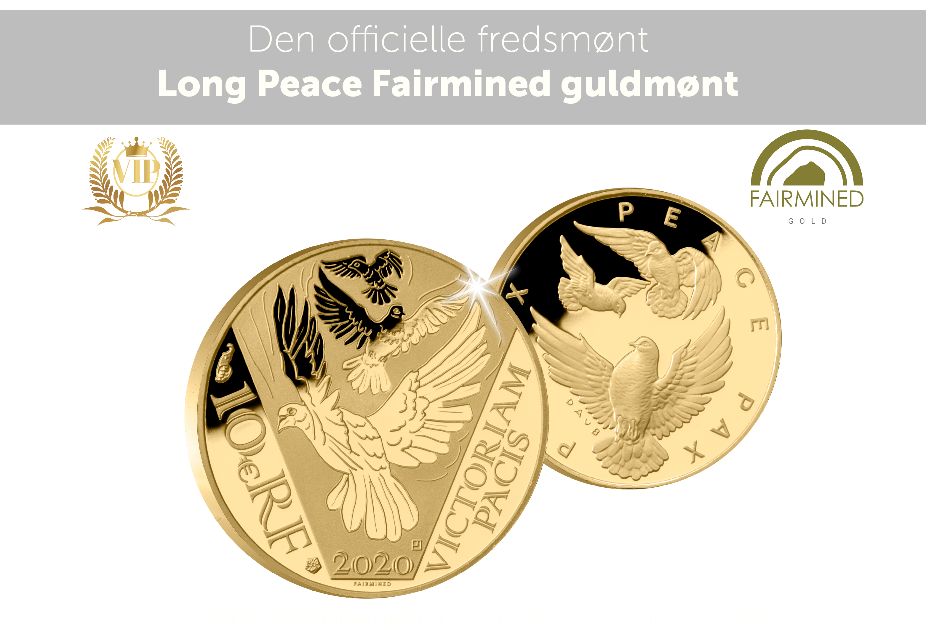 Eksklusiv fredsmønt som hylder 75 år med fred i Europa  