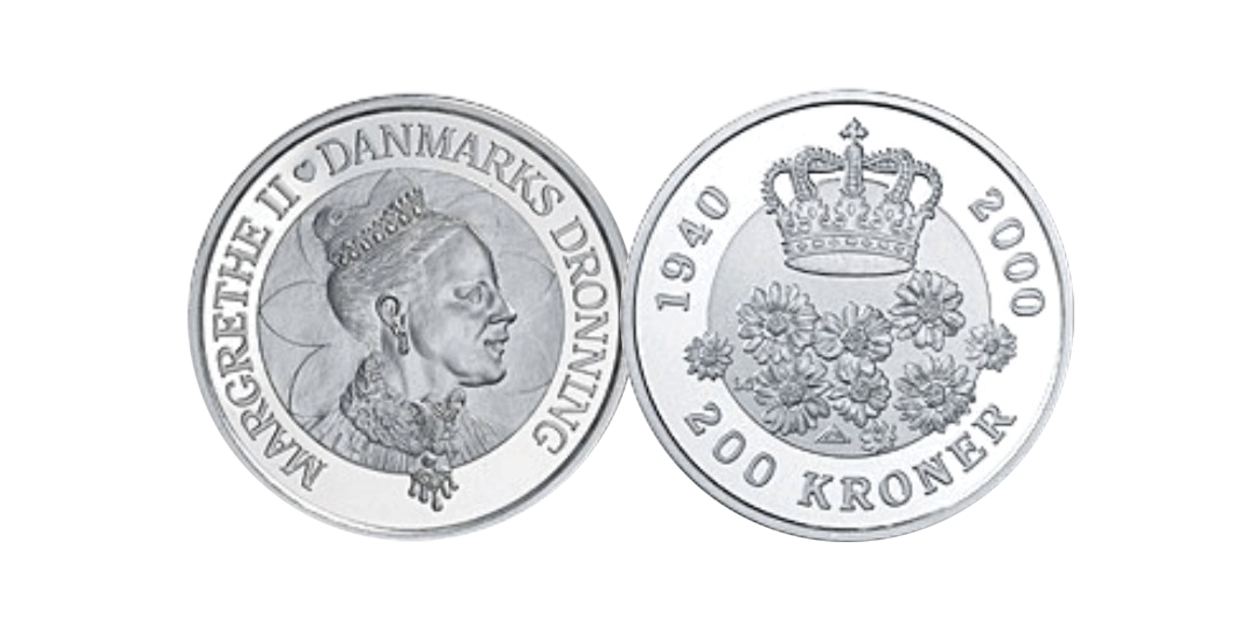 Denne officielle mønt med Hendes Majestæt er præget i 99,9% sølv, en diameter på 38 mm og en vægt på hele 31,10 gram. Mønten er præget i anledning af hendes 60 års fødselsdag Denne officielle mønt med Hendes Majestæt er præget i 99,9% sølv, en diameter på 38 mm og en vægt på hele 31,10 gram. Mønten er præget i anledning af hendes 60 års fødselsdag