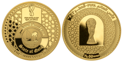 2022 FIFA TROPHY 1 oz gold coin 