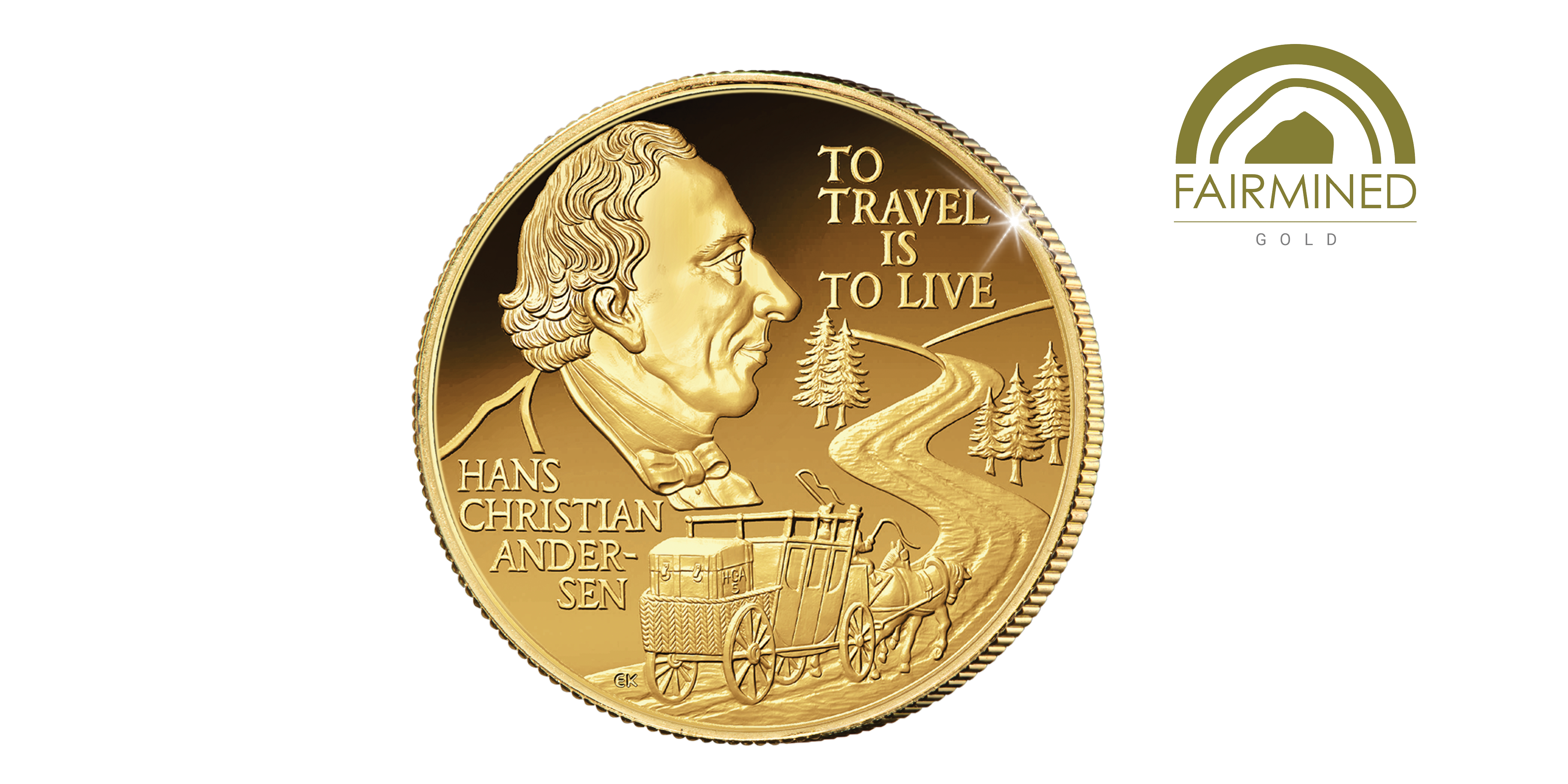   Den første Fairmined guldmønt med motiv af H.C. Andersen nogensinde!