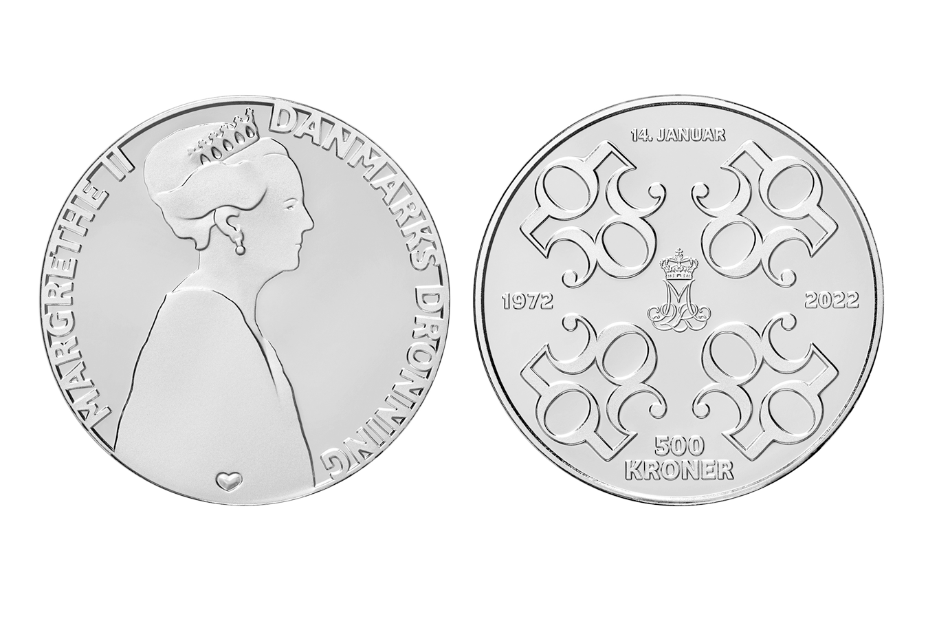 Erindringsmønt 500-krone 50-års regentjubilæum (2022)  