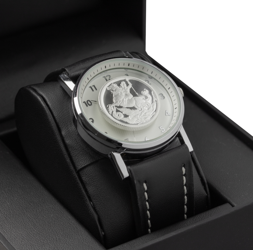 Armbåndsur med Silver Sovereign. limited-edition: Et eksklusivt ur i begrænset antal, der forener to af de mest populære samleobjekter; en mønt og et ur Armbåndsur med Silver Sovereign. limited-edition: Et eksklusivt ur i begrænset antal, der forener to af de mest populære samleobjekter; en mønt og et ur