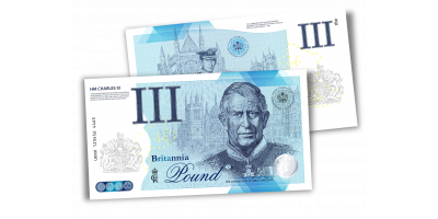 King Charles III banknote & folder 75 år