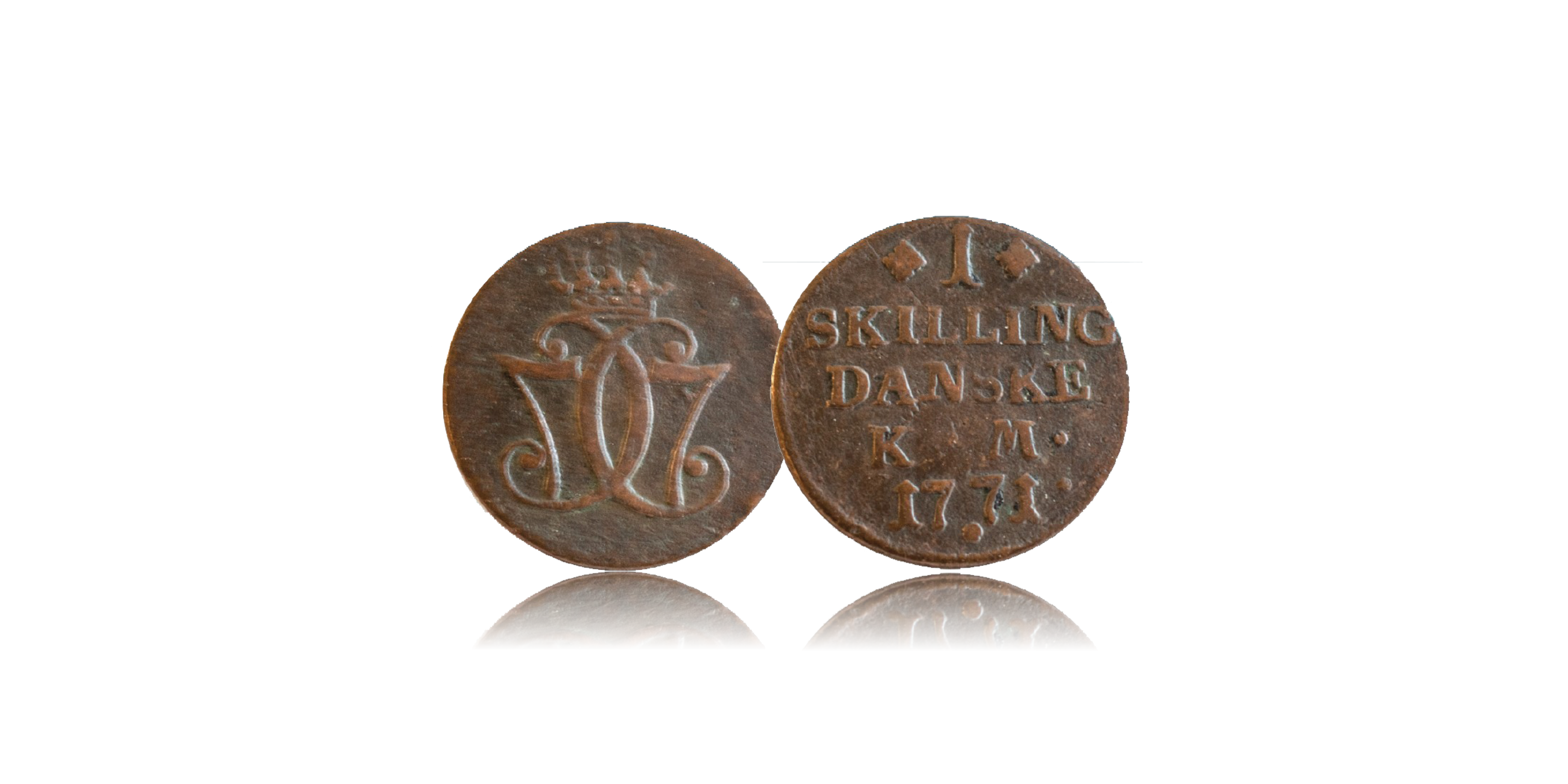   1 skilling Christian VII 1771 - Danmarks mest almindelige mønt i over 200 år