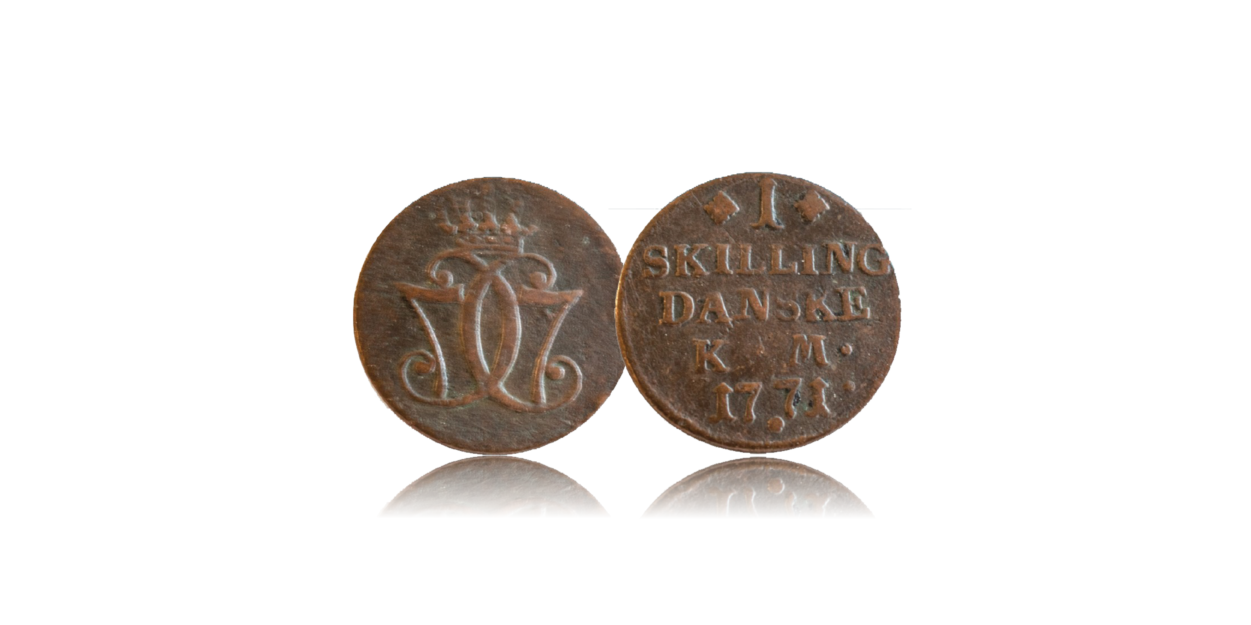 1 skilling Christian VII 1771 - Danmarks mest almindelige mønt i over 200 år 1 skilling Christian VII 1771 - Danmarks mest almindelige mønt i over 200 år