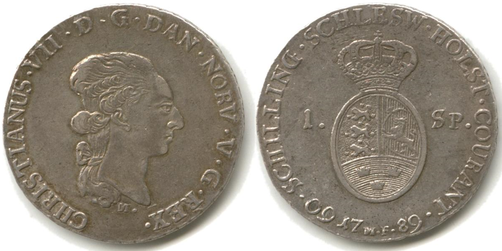 Christian VII Speciedaler Slesvig 1787-1808 Christian VII Speciedaler Slesvig 1787-1808