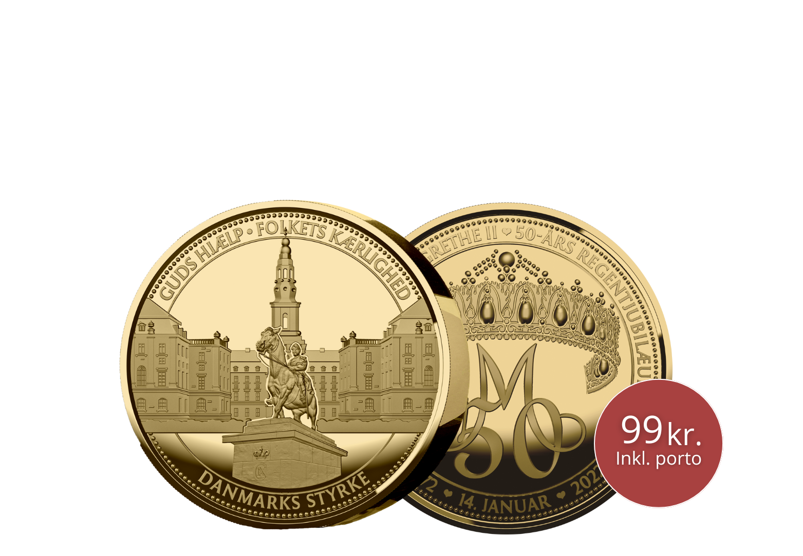 Eksklusiv medalje med Christiansborg slot 