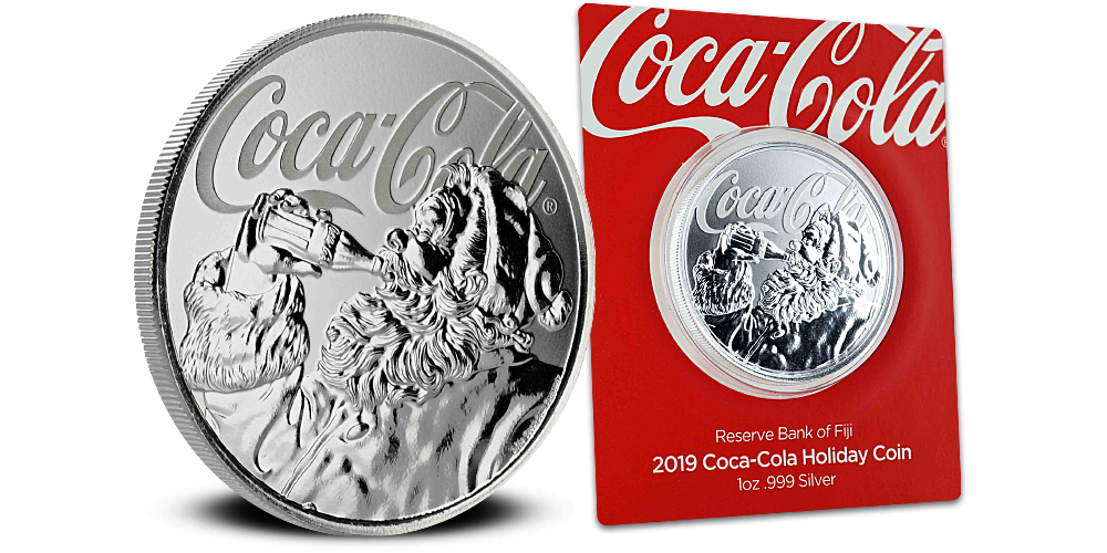 Officiel Coca-Cola sølvmønt med selveste julemanden! Officiel Coca-Cola sølvmønt med selveste julemanden!