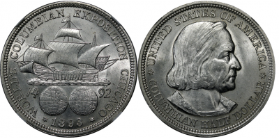 $ 1/2 Columbian Exposition 1892-1893 