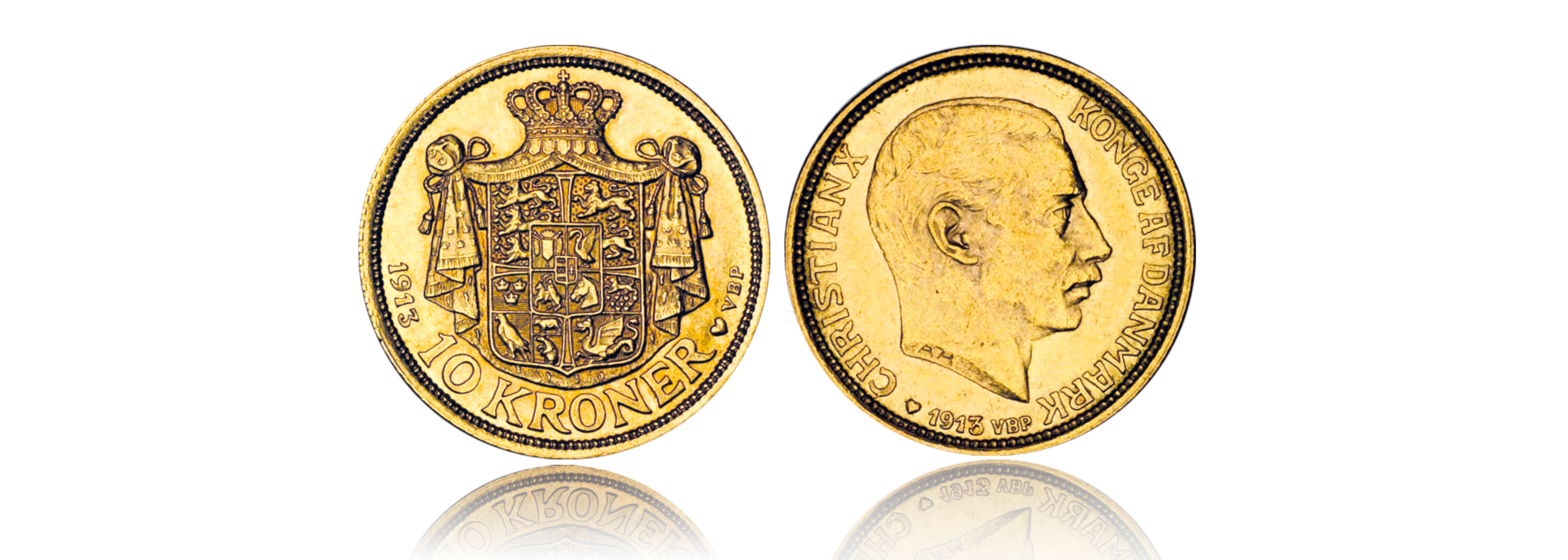 Danmarks Guldskat - Christian X sidste 10-krone i guld Danmarks Guldskat - Christian X sidste 10-krone i guld