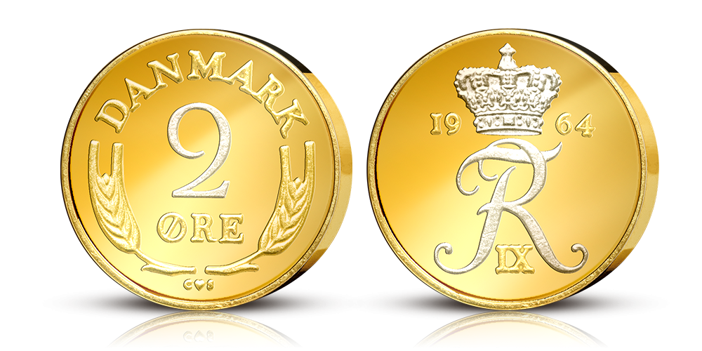 Original mønt forgyldt med 24 karat guld og platin Begrænset antal tilgængeligt