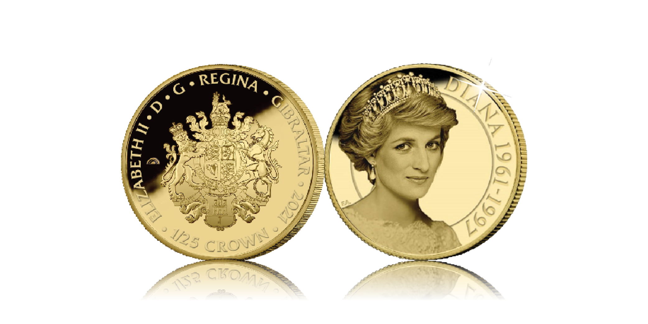 Flot guldmønt med Prinsesse Diana