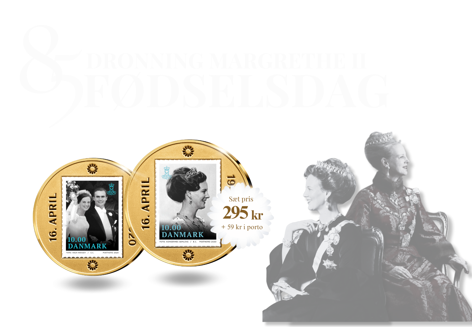 Dronning Margrethe II 85 årsmedaljesæt