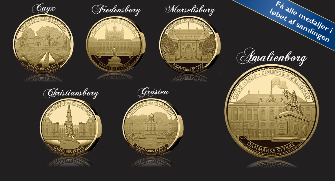   Alle medaljer i samling til web Amalienborg starter