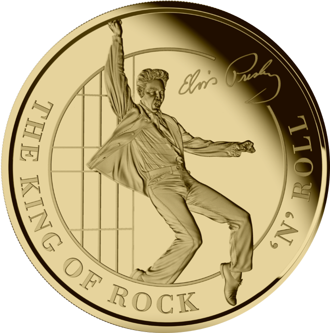Guldmønter - The King of Rock 'n' Roll Elvis Presley 2021 Guldmønter - The King of Rock 'n' Roll Elvis Presley 2021