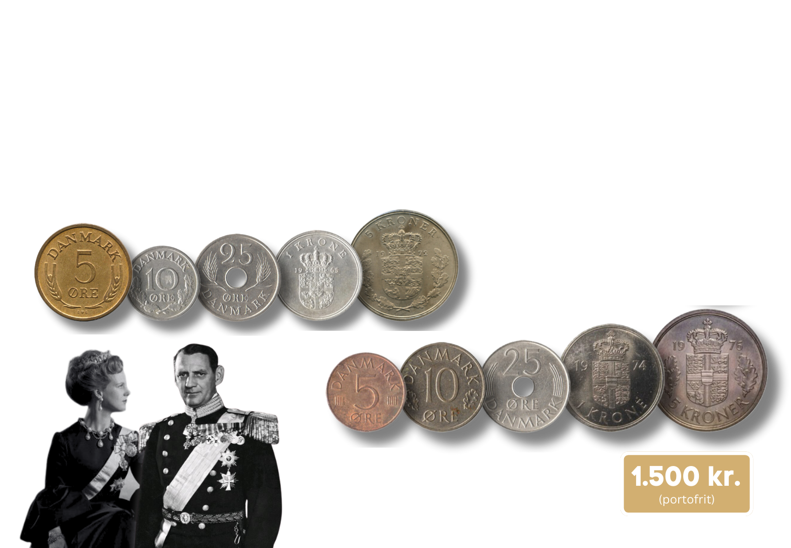 Frederik IX & Margrethe II Tronskiftesæt 