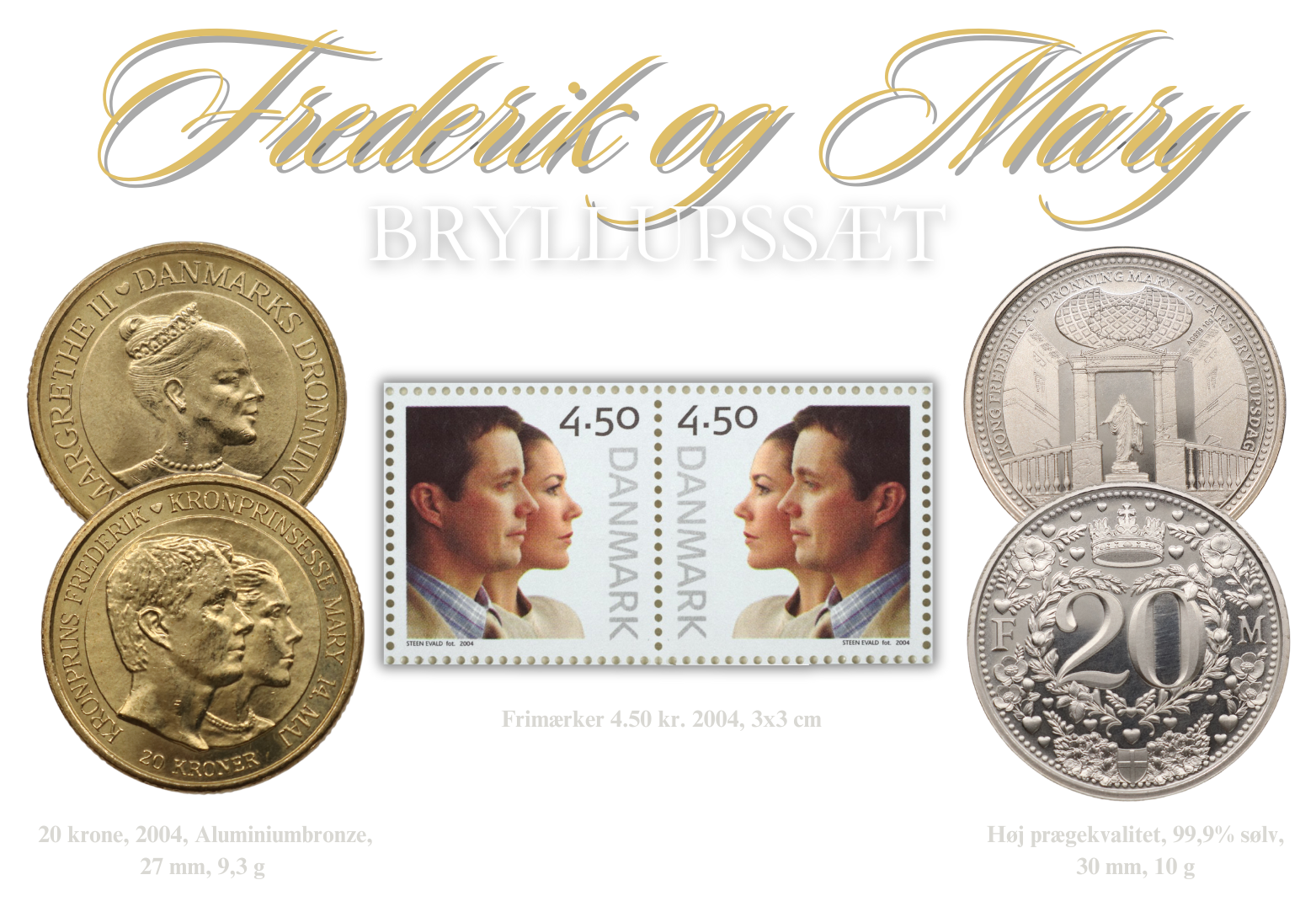 Eksklusivt bryllupssæt til ære for kongeparret 