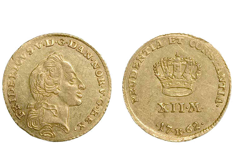 Frederik d. 5.’s kurantdukater er præget 1757 til 1765. - Køb denne historiske og originale Kurantdukat online til en god pris på 8.500 kr. Frederik d. 5.’s kurantdukater er præget 1757 til 1765. - Køb denne historiske og originale Kurantdukat online til en god pris på 8.500 kr.