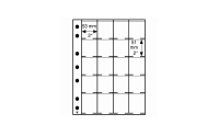Gennemsigtige sider fra GRANDE med plads til 20 møntholdere pr. side - sikker og praktisk opbevaring til dine mønter. 
