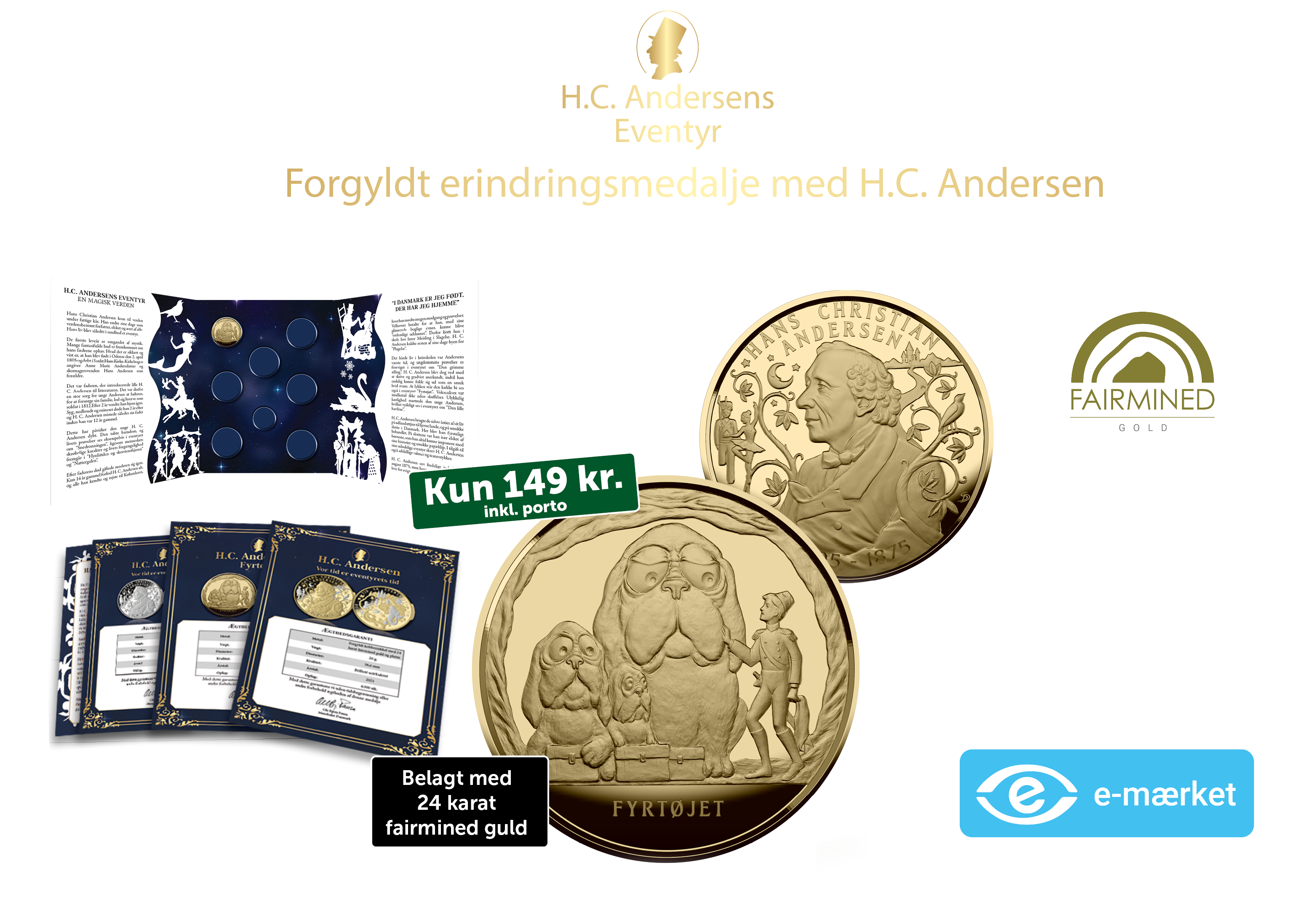 H. C. Andersen ”Vor tid er eventyrets tid”  - Løbende samling. Ingen binding. Du kan til enhver tid opsige din samling.