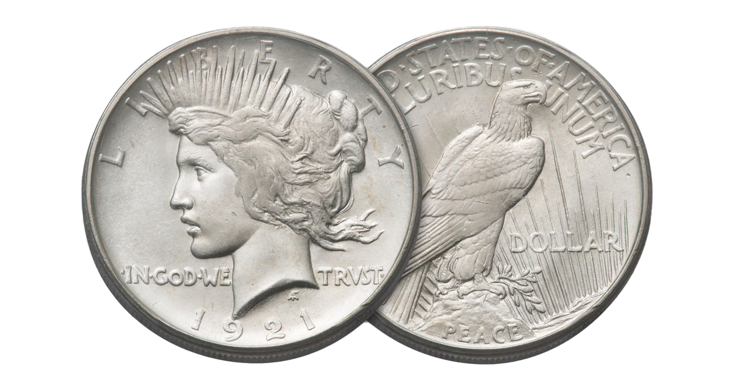 Den ikoniske Peace Dollar 1921 - præget i High Relief 