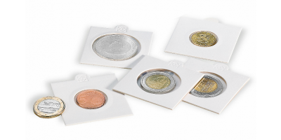 Hvide MATRIX møntholdere - Diameter: 17,5 mm pakke med 100 stk. 