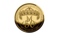   I forbindelse med Dronning Margrethes 50-års regentjubilæum, udgiver vi denne fine forgyldte jubilæumsmønt med Fairmined guld. 