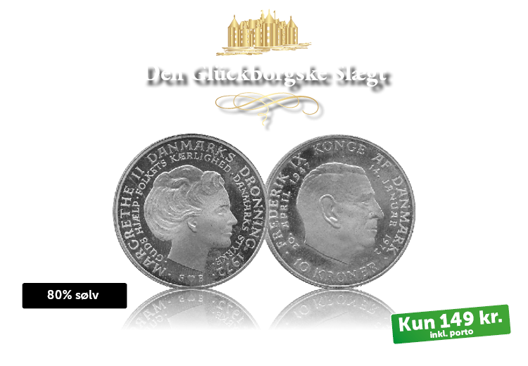 6 erindringsmønter i sølv og forgyldt Frederik IX medalje - Ingen binding. Du kan til enhver tid opsige din samling.