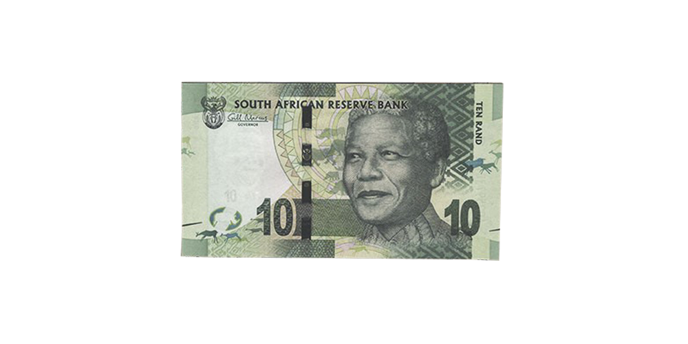 Nelson Mandela 10 rand jubilæumsseddel Nelson Mandela 10 rand jubilæumsseddel