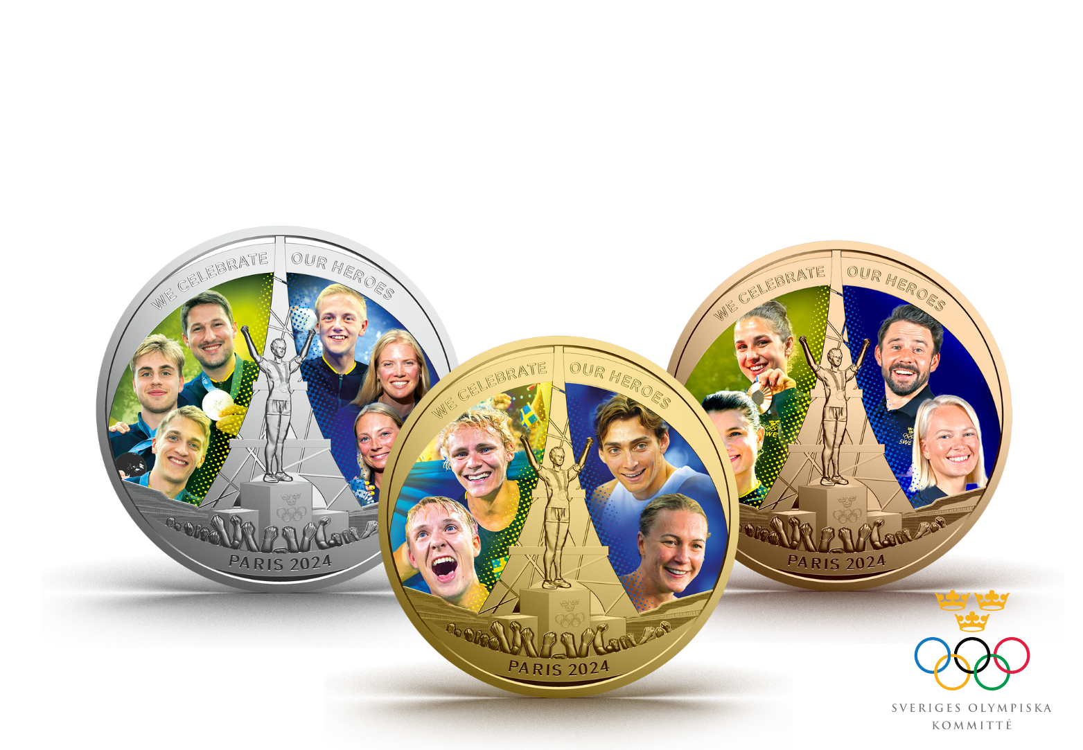 Eksklusivt OL-medaljesæt med de svenske vindere 2024