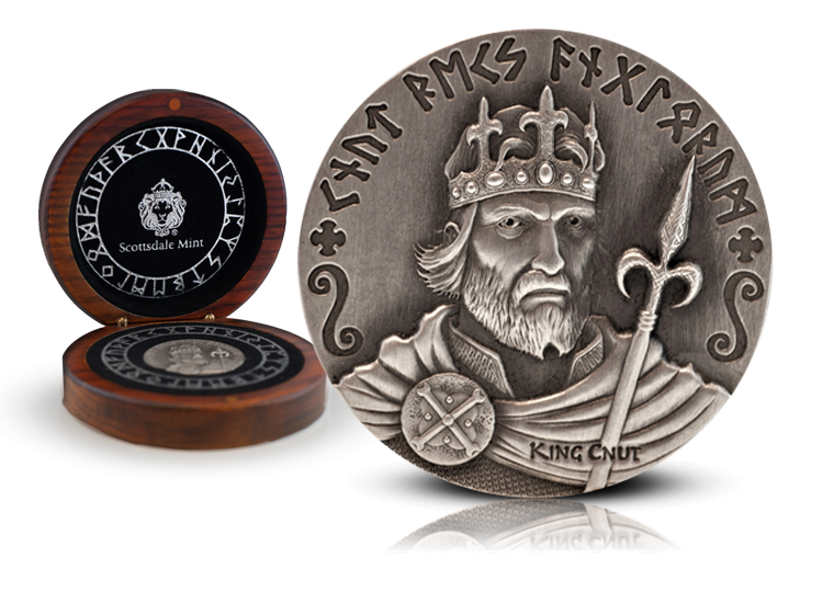 Du kan nu sikre dig din hele egen sølvmønt med verdens nok største vikingekonge, Knud den Store.
