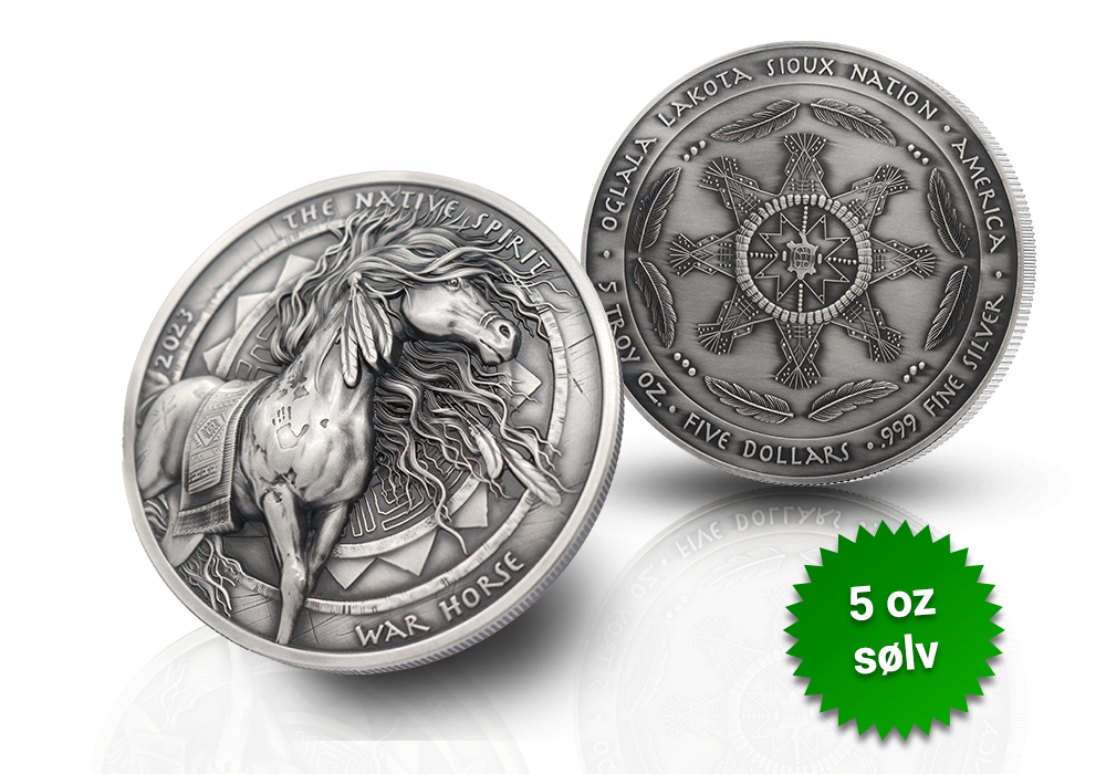 Flot sølvmønt med Ultra High Relief på hele 155,5 gram